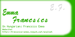 emma francsics business card